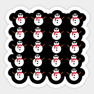 cool snowman regular pattern Sticker